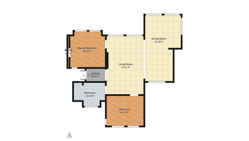 9 Rustic Gabled Roof 2-Bedroom Design floor plan 168.52