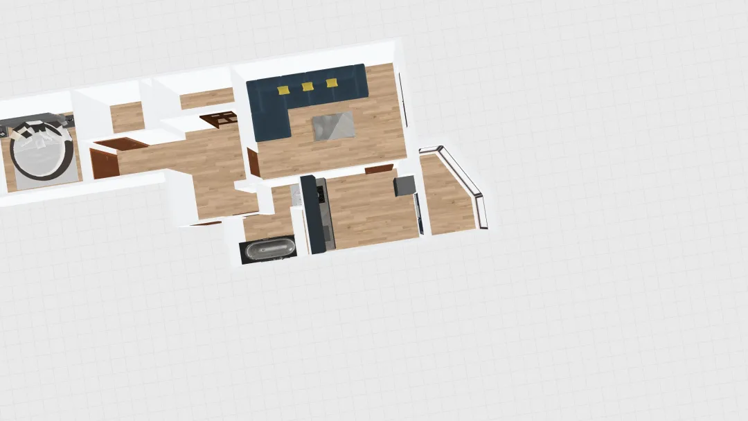 Copy of  проект  двушка 2 c мебелью 3d design renderings