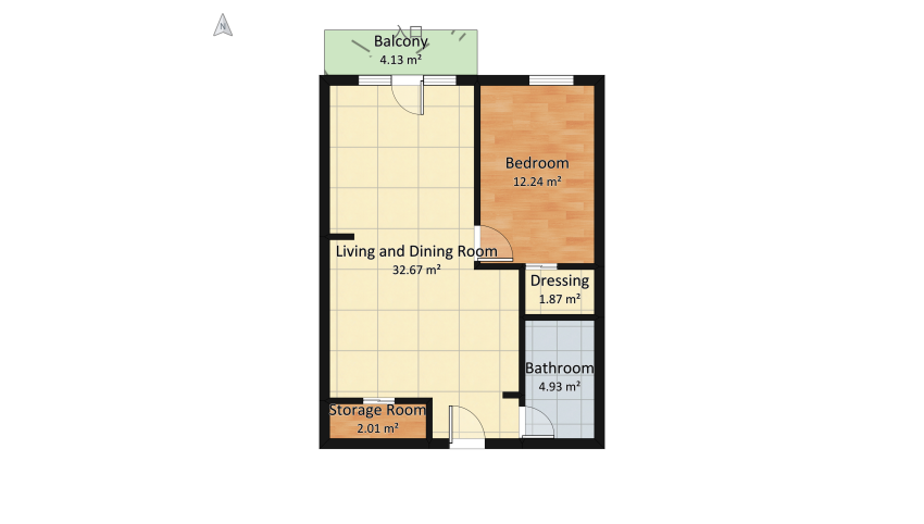 Vasilis's Home - Cetatii floor plan 64.34
