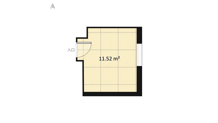 Спальня 1 floor plan 12.74