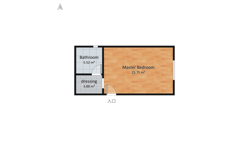 bedroom floor plan 54.95