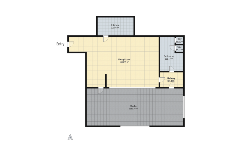 Cole Reid: Music Studio Single Storey floor plan 264.41