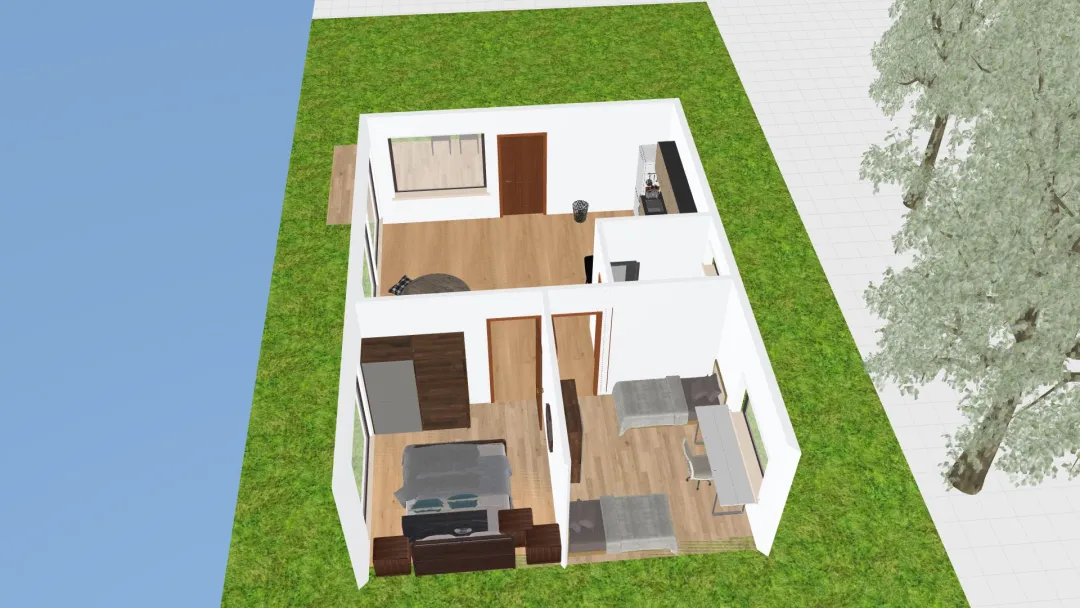 Casa tigre con 25 cm mas inicial 3d design renderings