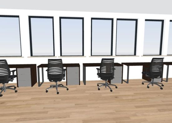 AAS 2410 Ridgewood Bank Proposed 5 Hallway, Desk area Design Rendering