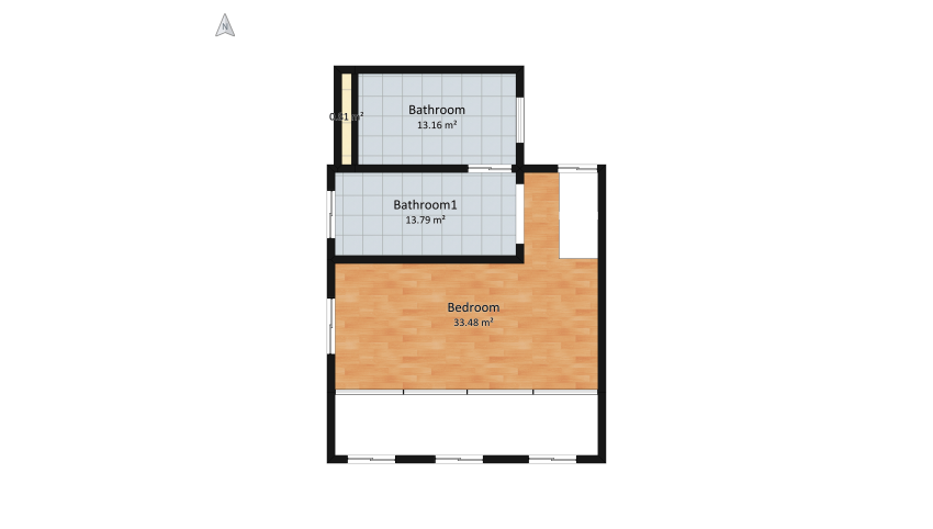 Modern in B&W floor plan 144.2