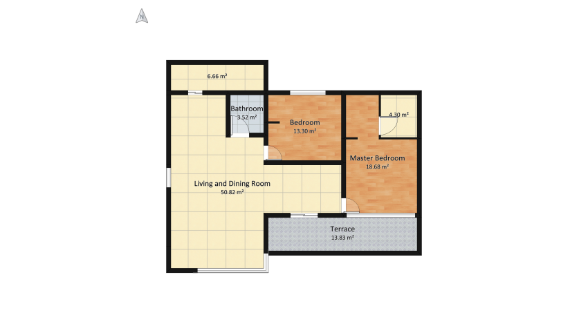 Little Apartment floor plan 125.23