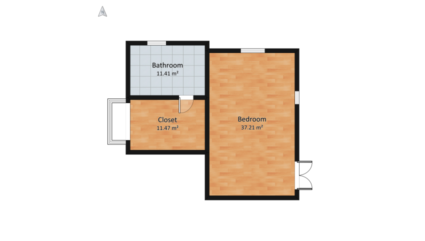 Mawa's room floor plan 66.61