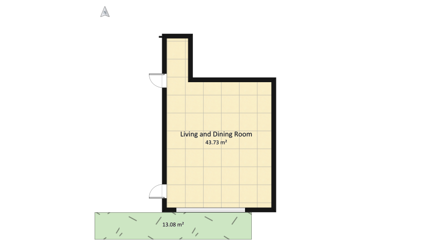 Living and Dinner room 5 floor plan 60.7