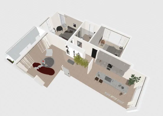 # 12 Contemporary Two Bedroom Design Визуализация дизайна
