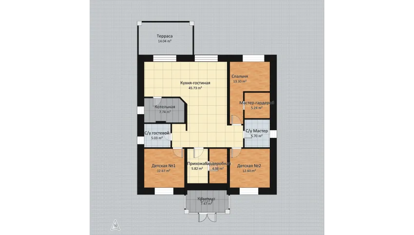 Напрудное, Уютный 125 кв.м (в размер-план 1:50) floor plan 1165.12