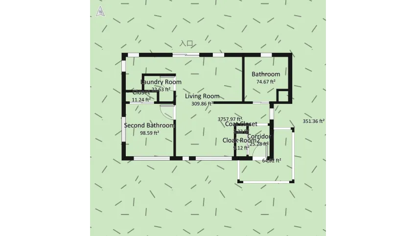 Modern Home floor plan 571.87