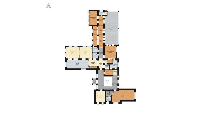 House with a winter garden and terrace floor plan 517.5