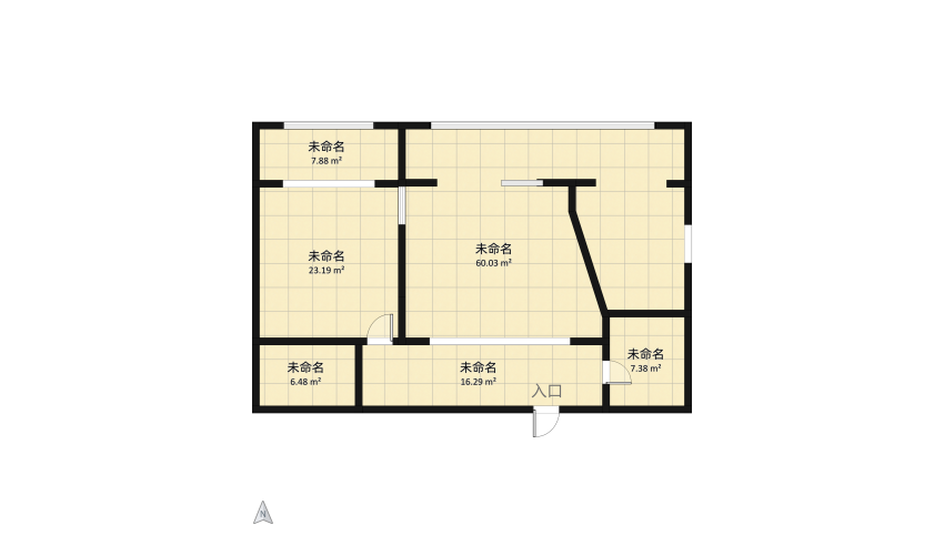 Tropical style in the apartment floor plan 120.13