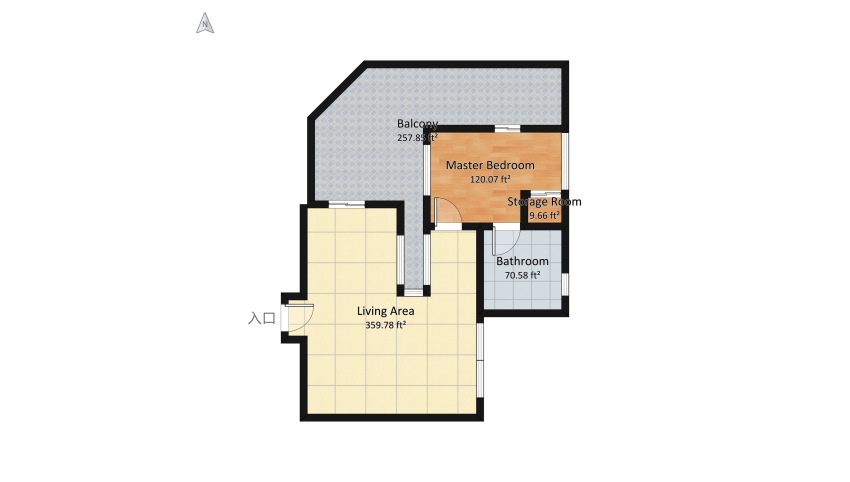 Mid Century Modern Luxury Condo floor plan 86.83