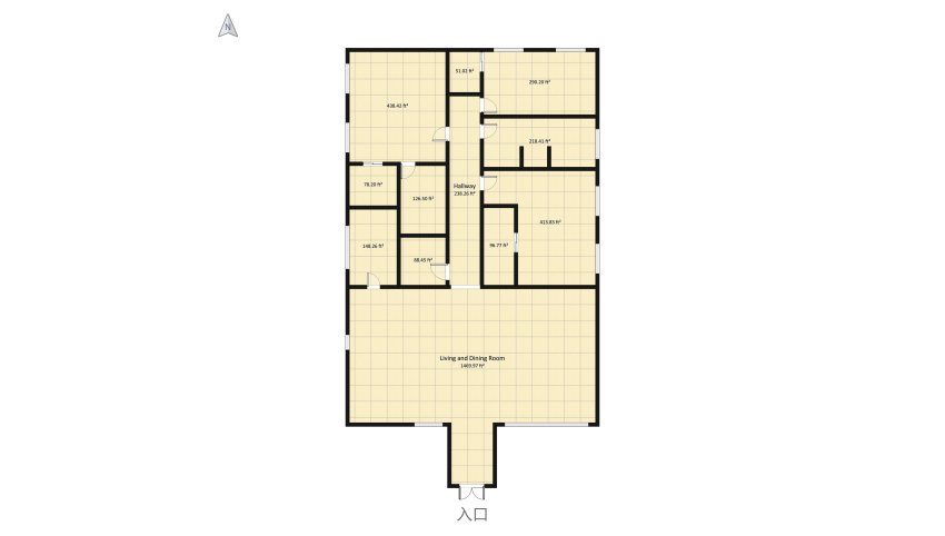warm tones house floor plan 371.28