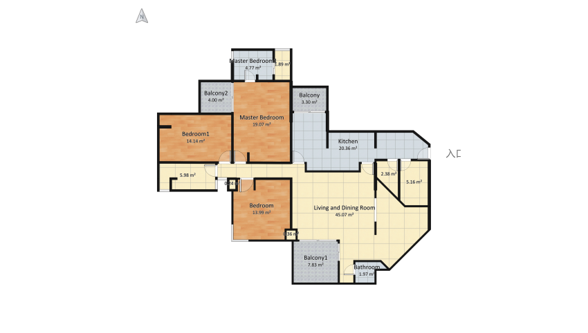Le Corbusier v0.3 floor plan 166.14