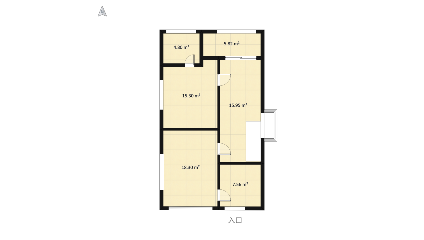 Modern house floor plan 1698.24