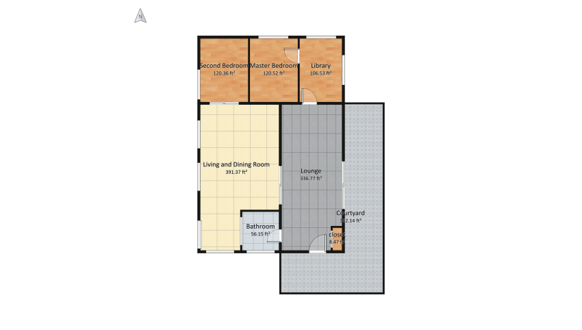 black trim rental floor plan 151.44