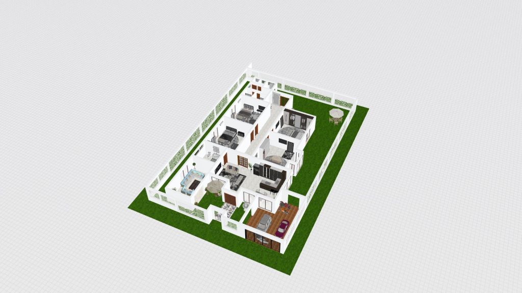 casa 1 piso 3d design renderings