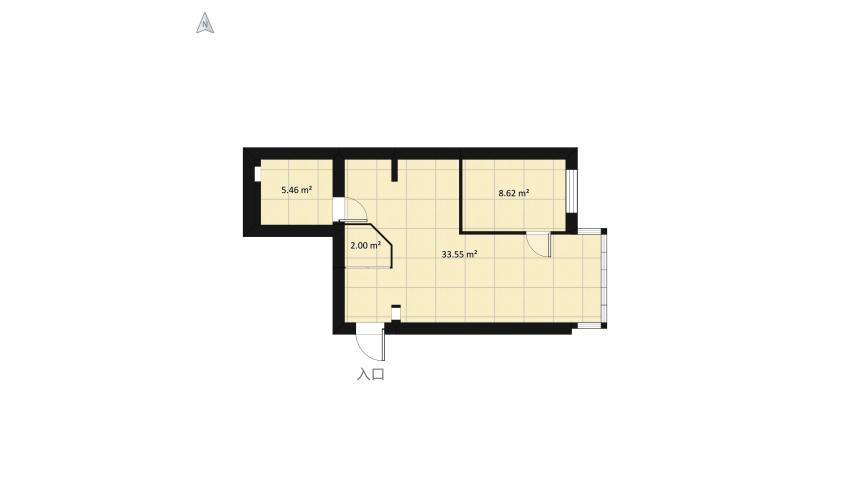 apartment at Aktau city 3 microdistrict 18 building floor plan 50.65