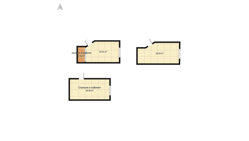 Спальня-кабинет floor plan 59.79