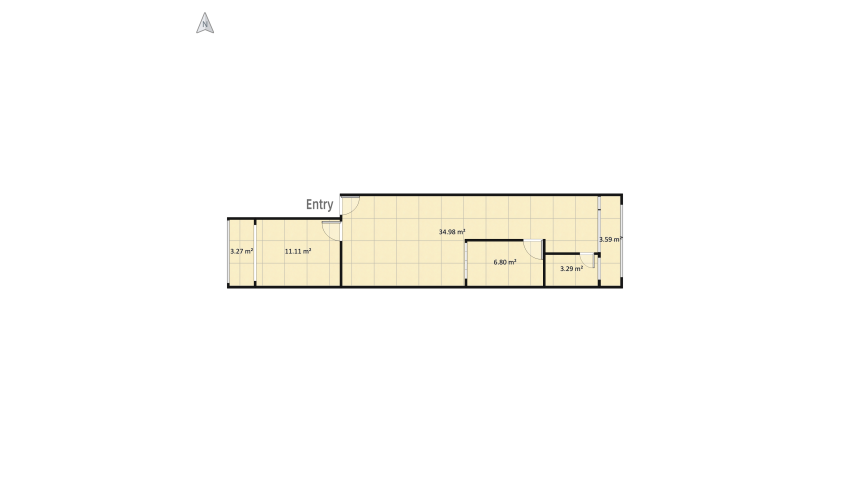 324F-放樣後廁所尺寸-1 floor plan 66.46