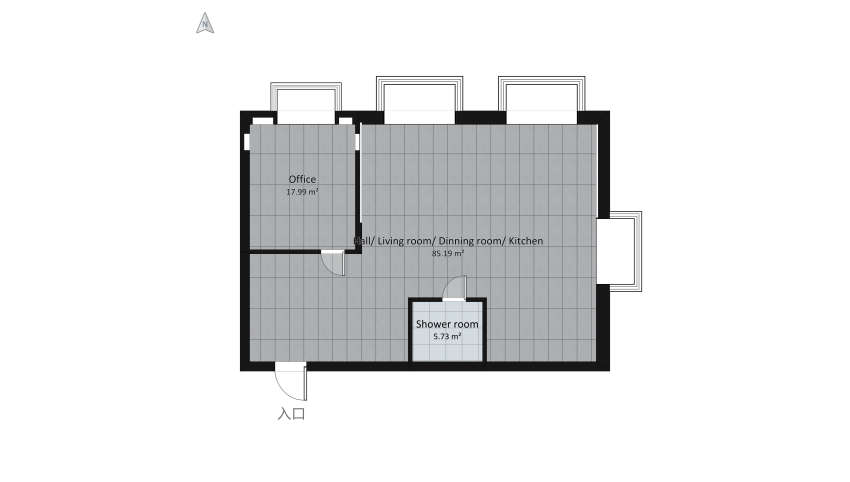 loft style_ 2 floor appartment floor plan 242.13