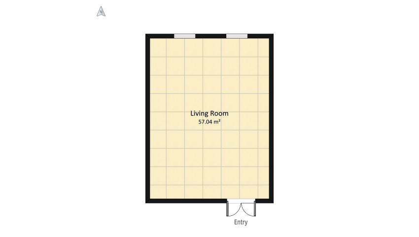 Cozy American Style Single Room Design floor plan 60.76