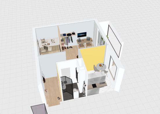 1-комнатная квартира для сестер 2 Design Rendering