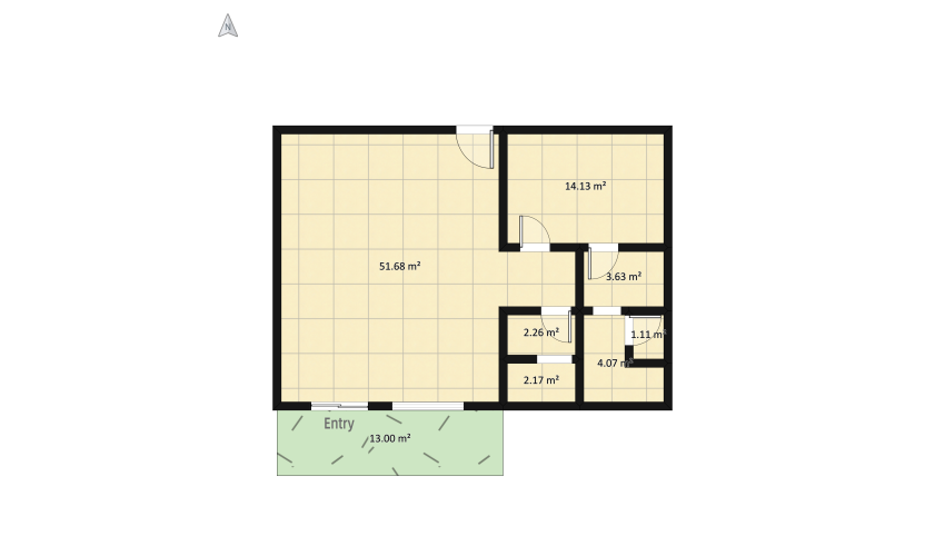 #Apartament floor plan 91.27