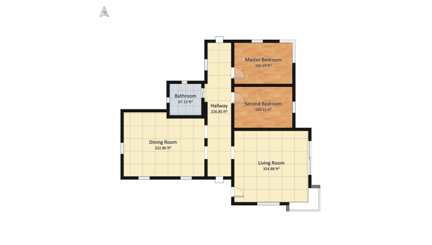 Middle Class House Style floor plan 134.15