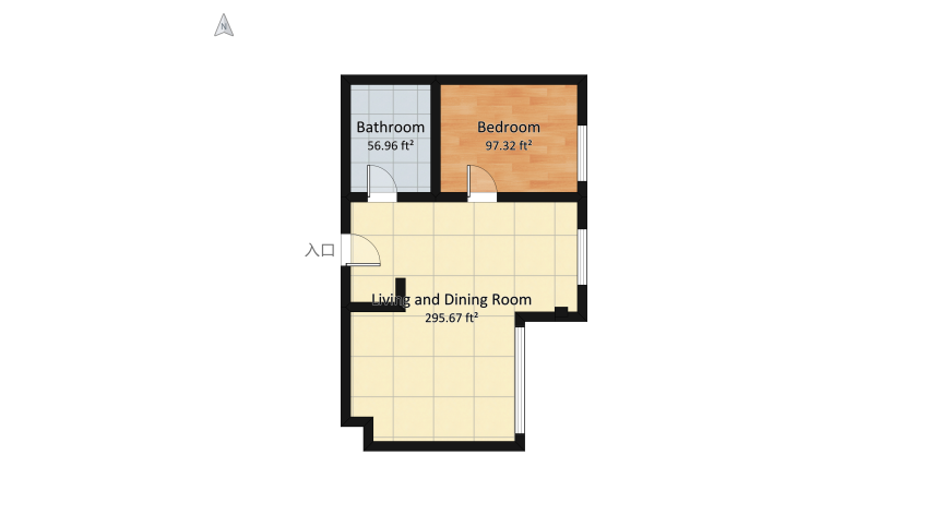 D floor plan 47.83