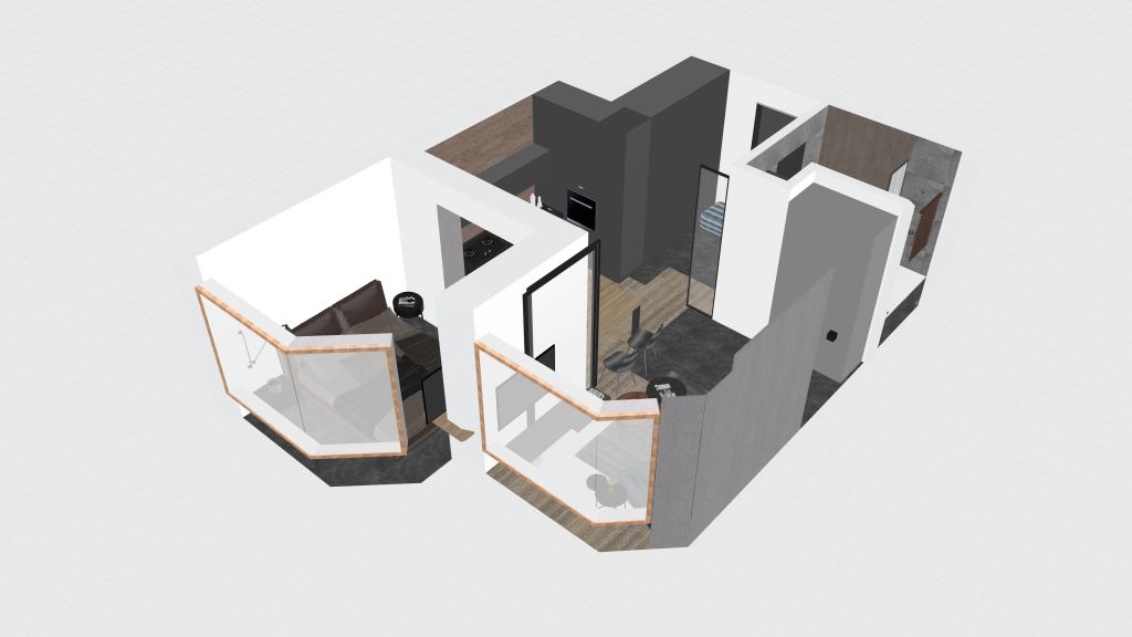 Industrial Style Living 3d design renderings