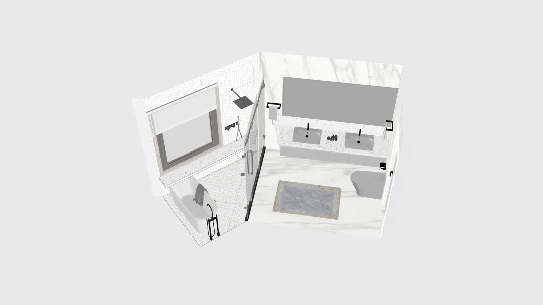Banheiro suite Vera praia 3d design renderings