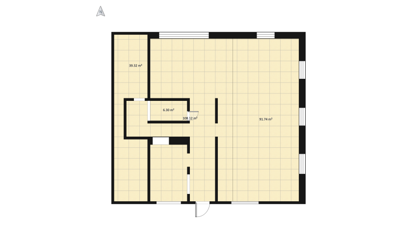 Scandinavian turquoise home floor plan 577.06