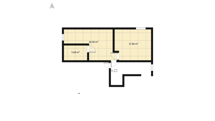 Room 1- Classic Black and White floor plan 47.92