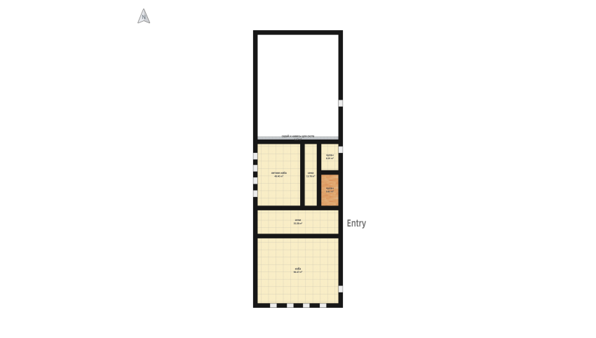Traditional russian house floor plan 717.8
