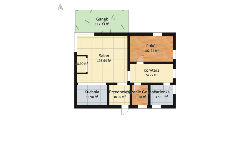 Dom jednorodzinny floor plan 115.98