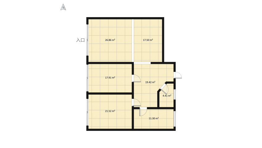 House B floor plan 118.91