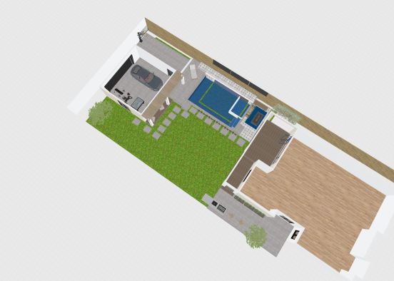 existing garage w pool (garage push back, new measurements) Design Rendering