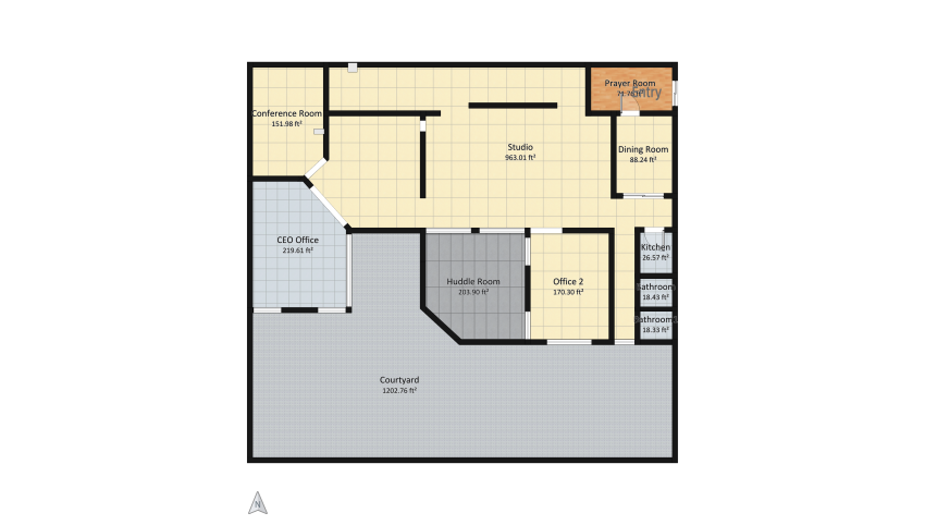 Sohail A Khan Associates Office design proposal floor plan 291.25