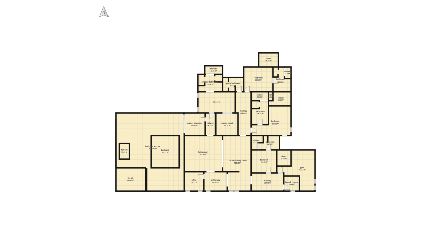 vacation house floor plan 954.71
