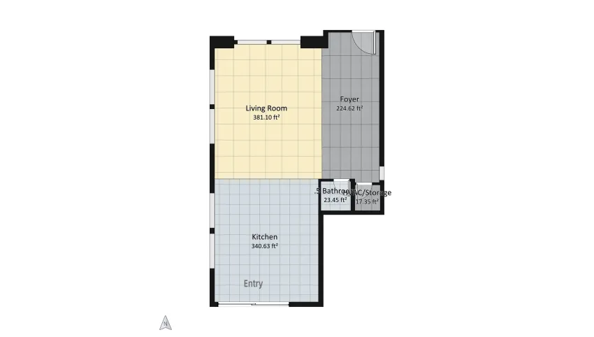 9 Tall Ceiling Living Space / 2 Floors floor plan 145.96