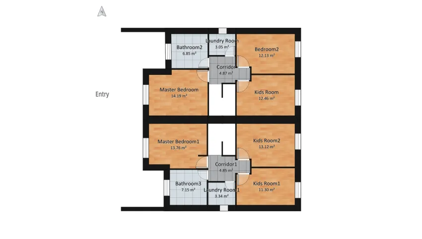 Saláta 2 lakásos floor plan 980.11