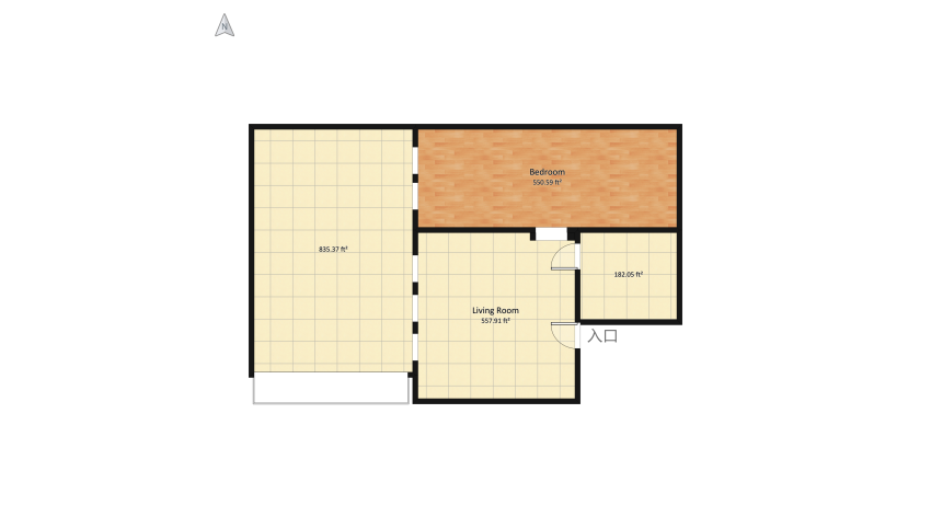 Room 1- Classic Black and White floor plan 212.03