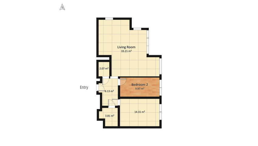 97 (3 pokoje)+lazienka (biel) floor plan 71.17