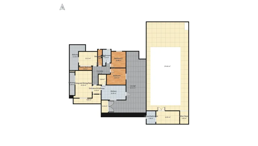 Our House floor plan 679.78