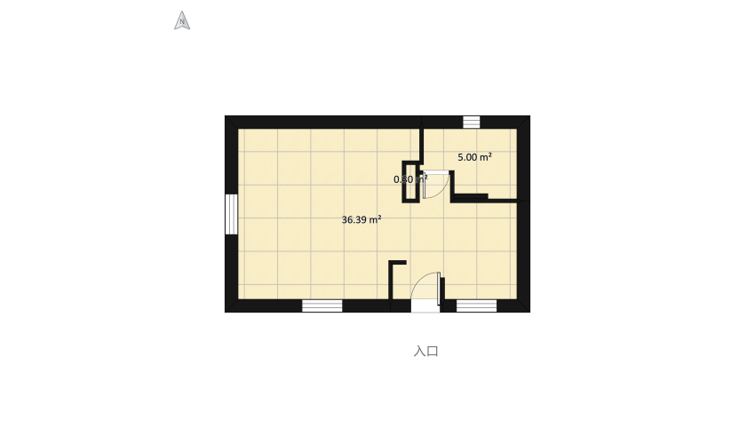 kawalerka floor plan 48.64