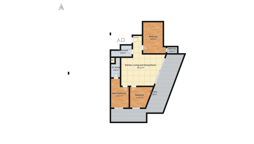 Copy of Attard third floor apt 8 floor plan 159.66