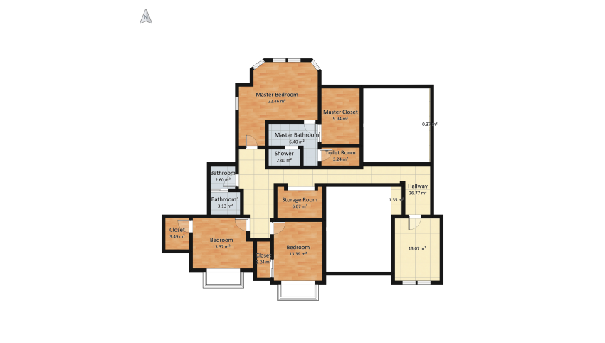 Second Floor HBAL House_copy floor plan 207.31